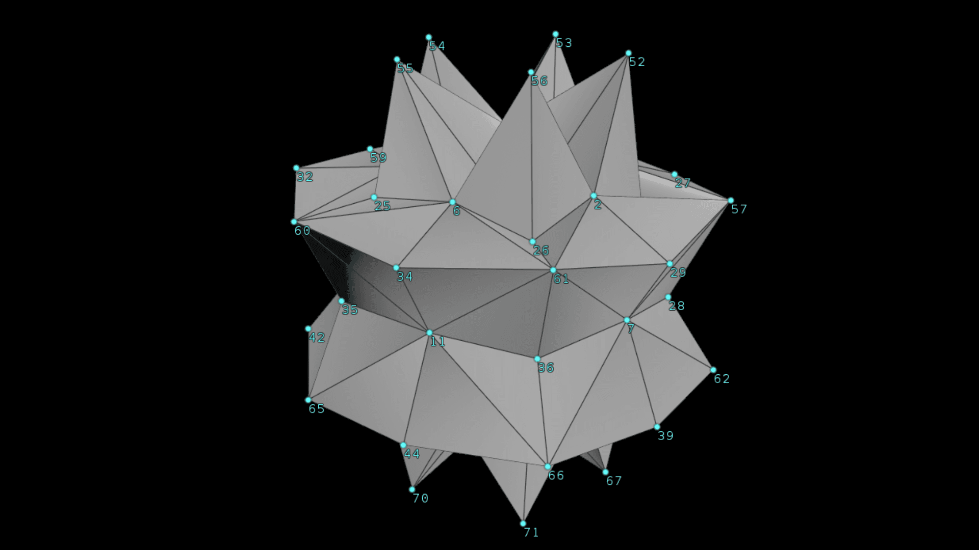 Edge point diagram: each edge midpoint is repositioned between neighbouring face centres and corner points, blended by the weight w-1, then pushed outward along the average edge normal by w-e.